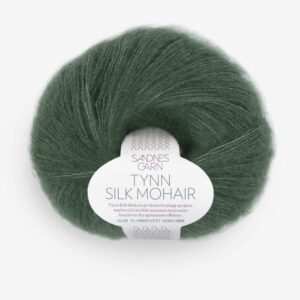 Tynn Silk Mohair Dyp Skoggrønn fra Sandnes