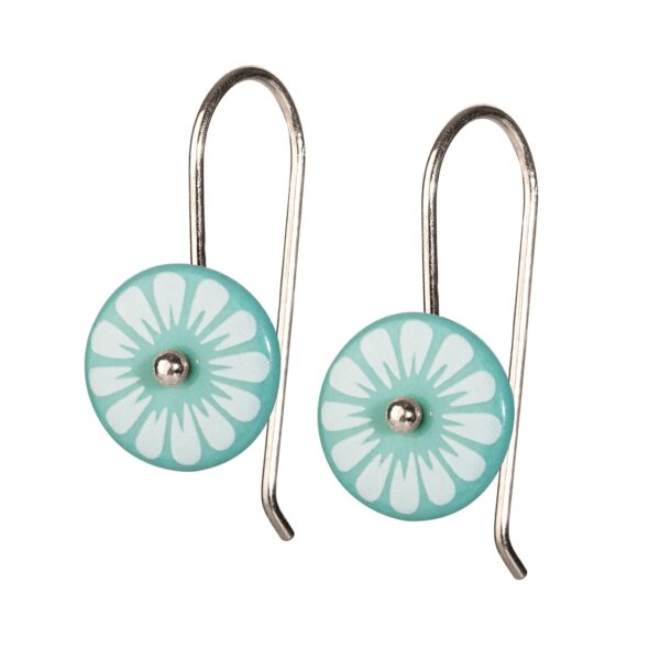 BLOOM ØREKROGE · AQUAMARINE/WHITE