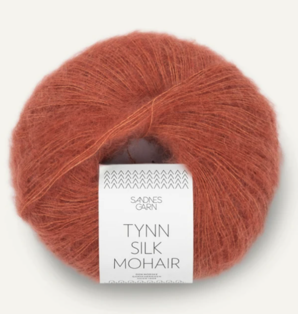 Tynn Silk Mohair Lys Kobberbrun 3535
