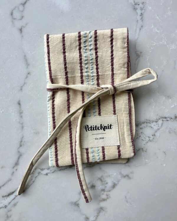 Knitter's Needle Case - To Go - Seersucker Twin Stripe - Image 2