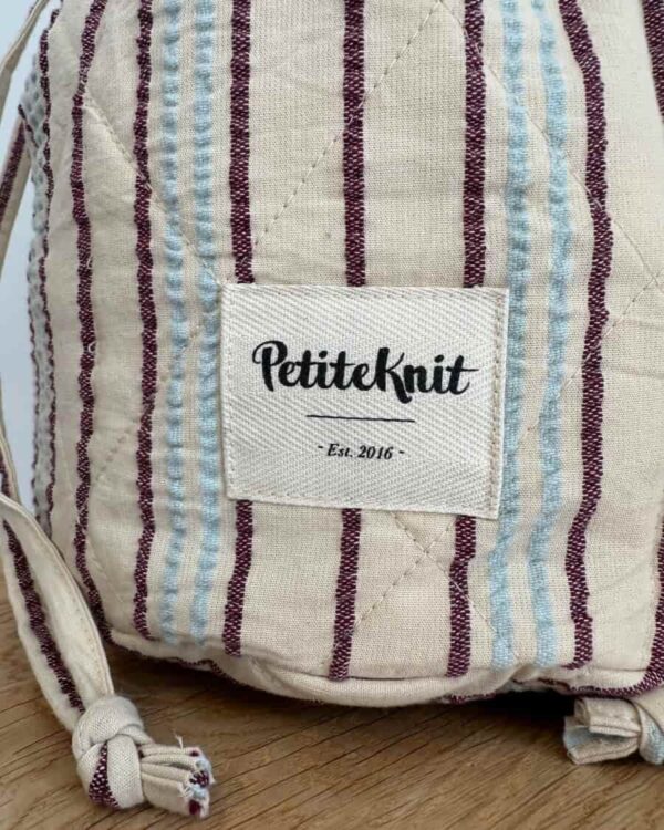 Knitter's Project Bag - Seersucker Twin Stripe - Image 6