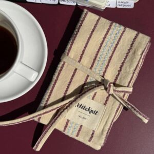 Knitter's Needle Case - To Go - Seersucker Twin Stripe