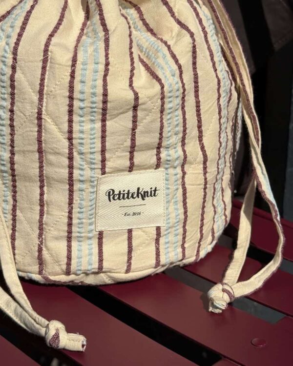 Knitter's Project Bag - Seersucker Twin Stripe - Image 8