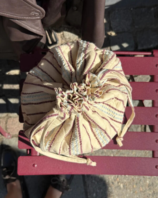 Knitter's Project Bag - Seersucker Twin Stripe - Image 2