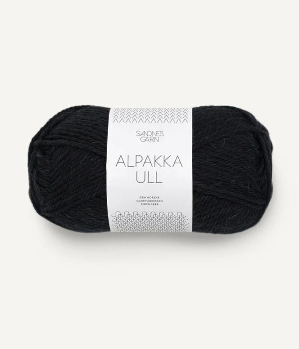 Alpakka Ull Svart 1099