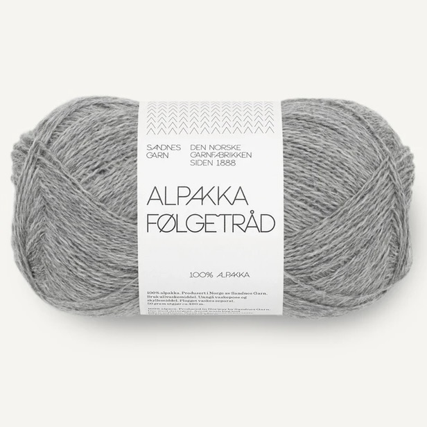 Alpakka Følgetråd Grey Melange 1042