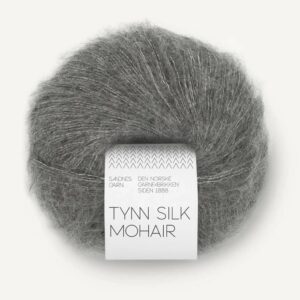 Tynn Silk Mohair Dark Grey Melange 1053
